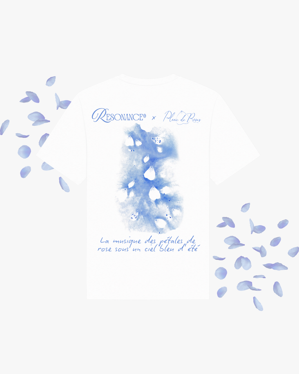 T-shirt pétales bleus